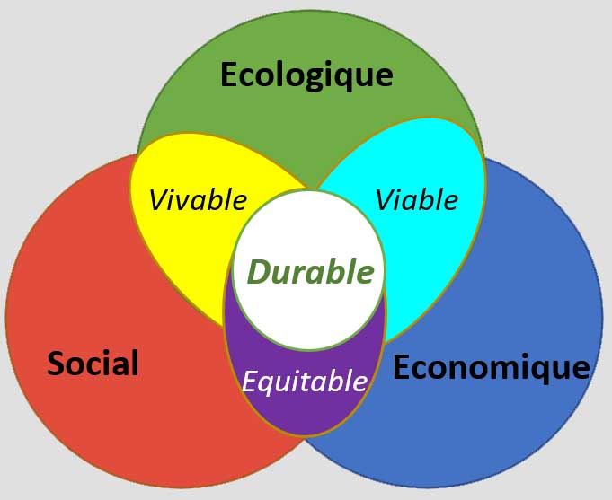 Les trois piliers du développement durable
